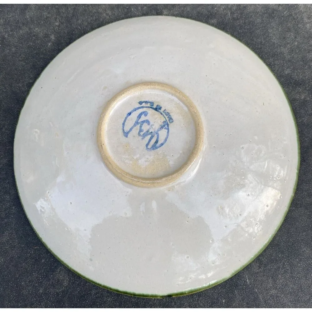 Vintage John B Taylor Harvest Pear Louisville Stoneware Flat‎ Cup & Saucer